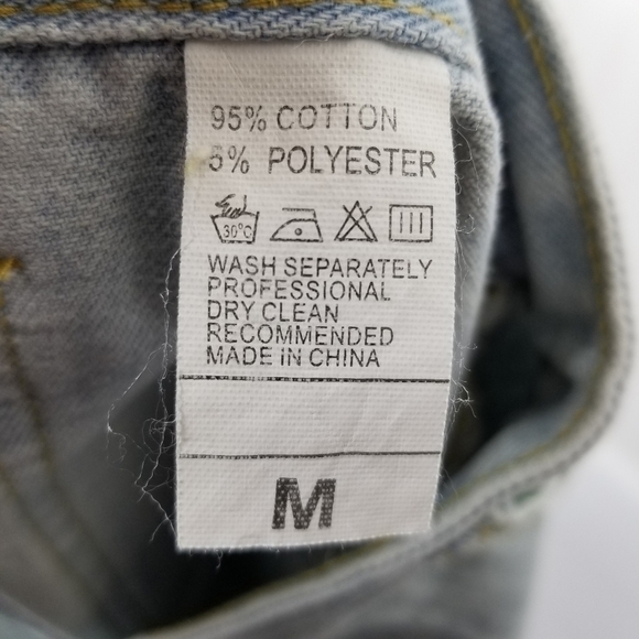 Heritage Denim Mini Skirt Button Front Cotton Blend Pockets Light Wash A Line M - Picture 4 of 6